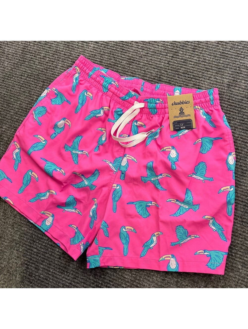 Chubbies Men's 2XL Toucans Do It 5.5" Classic Swim Shorts 109241 NWT $69.50